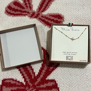 Mia Fiore Gold-Tone Airplane Necklace